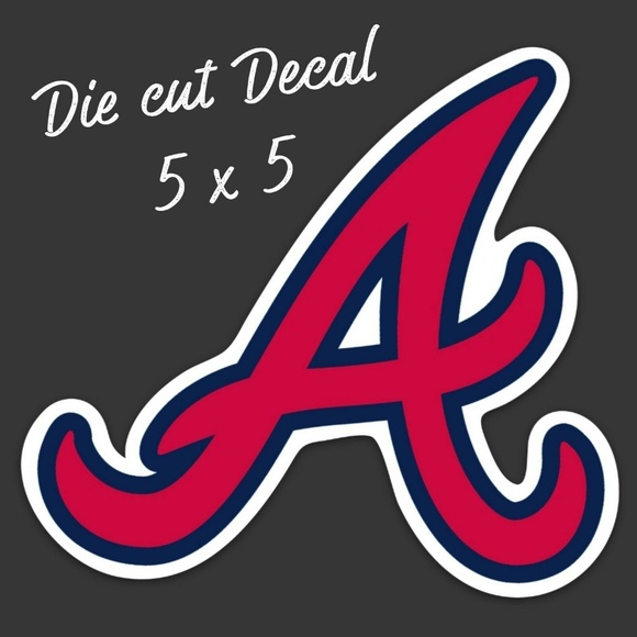 Atlanta Braves Vinyl Decals, Sticker Die cut 5x5 - Picture 2 of 5